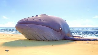 A stranded WHALE needs the help of a LITTLE SNAIL to be DRAGGED BACK to the ocean [upl. by Kralc372]