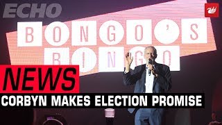 Jeremy Corbyn makes election promise at Bongos Bingo in Liverpool [upl. by Imoyik]