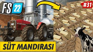 Farming Simulator 22 Süt Mandırası ile Peynir Tereyağ Üretimi Oynanış 31 Bölüm [upl. by Jasik]