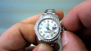 How to wind a Rolex Datejust wwwgoldwatchcocom [upl. by Esnofla]