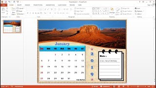 PowerPoint training How to Make a Desk Calendar in MS PowerPoint [upl. by Merv]