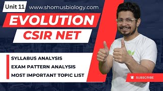 CSIR NET life science unit 11 evolution  syllabus  exam pattern  most important topics [upl. by Ahseneuq241]