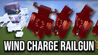 Minecraft Wind Charge Stasis Chamber Railgun and Launcher [upl. by Walworth]