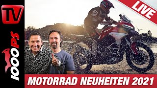 20 neue Motorräder 1000PS Live  Motorrad Neuheiten 2021 Motorradtalkshow [upl. by Gareri]