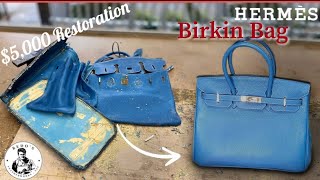 Hermès Birkin Bag  5000 RESTORATION [upl. by Olram68]