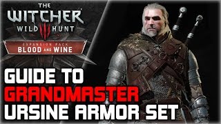 WITCHER 3 Grandmaster Ursine Armor Set GUIDE ► Diagrams Locations Crafting Stats Appearance [upl. by Kieran404]