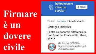 Firmare è un dovere civile [upl. by Elkcim]