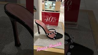 Amina Muaddi heels with crystal spikes at Saks [upl. by Nnylarej6]