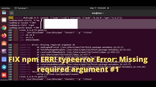 npm ERR typeerror Error Missing required argument 1 [upl. by Akiv781]