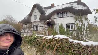 Snowy walk with Snowdrops amp Daffodils in 2 Beautiful Wiltshire villages Keevil and Great Hinton ❄️☃️ [upl. by Relyt]