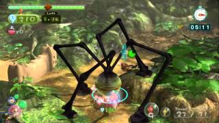 Pikmin 3  Battle Enemies  Stage 1  Tropical Forest  6650 Platinum [upl. by Ahaelam]