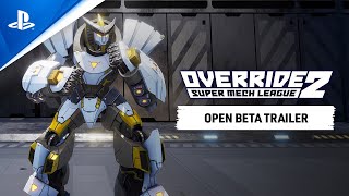 Override 2 Super Mech League  Open Beta Trailer  PS4 PS5 [upl. by Maller]