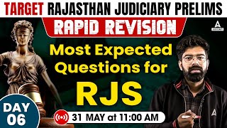 RJS Prelims 2024  Rapid Revision  Most Important Sections for RJS  By Amit Sir Adda247 Judiciary [upl. by Notsob740]