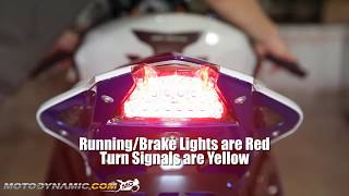 20142017 BMW S1000RR S1000R HP4 Sequential Integrated LED Tail Light Clear Lens [upl. by Ronny836]