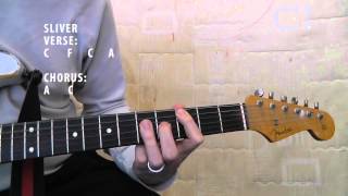 How to play Sliver by Nirvana on Guitar [upl. by Aneeb374]