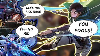 When Levi Truly Had To Take Matters Into His Own Hands  Mobile Legends [upl. by Aynnek]