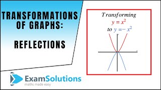 Transformations of Graphs  Reflections y   fx fx  ExamSolutions [upl. by Adlemi147]