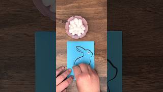 DIY cotton ball bunny craft How to make a rabbit with paper Animal paper crafts funactivities [upl. by Theall]