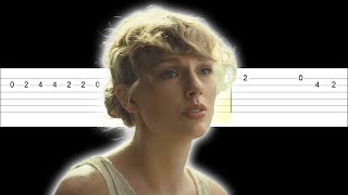 Taylor Swift  Cardigan Slowed  Tik tok Trend Easy Guitar Tabs Tutorial [upl. by Norword]