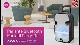 AWP1200D  Parlante Bluetooth CarryOn AIWA con Micrófono  Línea Audio Party [upl. by Eadnus]