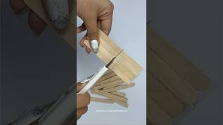 How to make a Basket from Ice Cream Stick shorts [upl. by Ahsiemak949]