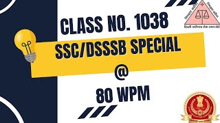 Online Shorthand Classes  SSCDSSSB Special Dictation 80 wpm  Likho Steno Academy  Class 1038 [upl. by Rebak642]