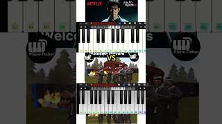 SQUID GAME Sessions 2 Trailer Theme Vs Coffin Dance Meme Song  Easy Piano Tune shorts [upl. by Leoj]