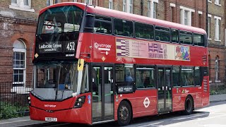 London Bus Route 452  Vauxhall to Ladbroke Grove  Subtitles [upl. by Jolie705]