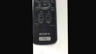 Sony TV Remote Model RMY165 Programming Instructions [upl. by Fancy292]