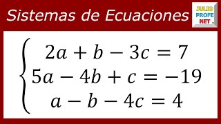 Sistema de ecuaciones lineales 3×3  Ejercicio 1 [upl. by Hillel]