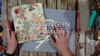 Sewing in Signatures with a template [upl. by Royall902]