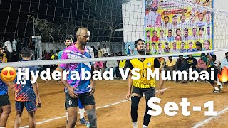 🔥Thurram Naveen VS SRM amp Mumbai players🔥 Prime volleyball players in action Shadnagar tournament [upl. by Primo]