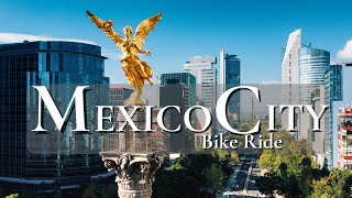 Mexico City Bike Tour  Relaxing 4K Tour with Captions and Immersive Sound [upl. by Ppilihp27]