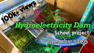 Hydroelectric Dam model science school projects hydropower greenenergy [upl. by Berga545]