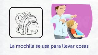 Cosas y asignaturas de la escuela Song to learn School subjects for kids in Spanish [upl. by Iat]