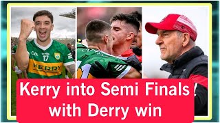 Kerry Knock Derry out of Championship 😳 Mickey Harte Gone 🤔 Kerry 015 Derry 010  Match Reaction [upl. by Eisej978]