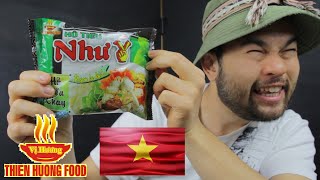 Vegetarian Instant Ramen  Vegetable Flavor Rice Noodles by Thien Huong Food  The Noodle Hunter [upl. by Enirak]