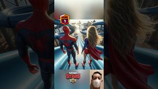 Water slide  Spiderman vs Venom vs Captain America shorts spiderman brawlstars marvel dc [upl. by Atnauqahs]