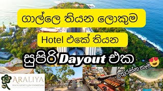 ගාල්ලෙ තියන ලොකුම Hotel එකේ තියන සුපිරි Dayout එක  කෑම ලෝකයක් 😍 araliyabeachresortspaunawa2954 [upl. by Enirak921]