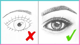 DOs amp DONTs How to Draw Realistic Eyes Easy Step by Step  Art Drawing Tutorial [upl. by Norrad647]