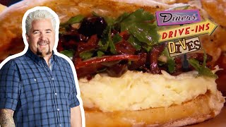 Guy Fieri Eats a Salt Cod Sandwich  Diners DriveIns and Dives  Food Network [upl. by Hake812]