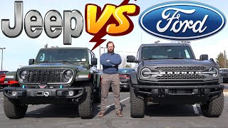 2024 Ford Bronco Badlands vs 2024 Jeep Wrangler Rubicon Which SUV Is The Better Buy [upl. by Aguie]