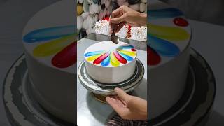 Multi Colour Cake  Multi Colour Combination Cake Design shorts youtubeshorts [upl. by Peyter]