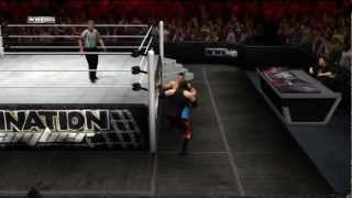 Machinima WWE Elimination Chamber 2012 John Cena vs Kane part 1 [upl. by Eidna]