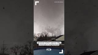 Tennessee woman captures video of tornado in neighborhood [upl. by Vigen]