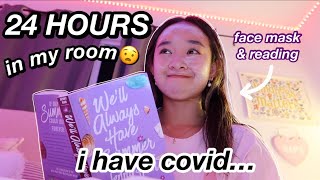 24 HOURS IN MY ROOM  i have covid… VLOG [upl. by Ayotol]