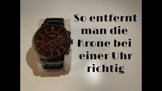 Krone entnehmen bei einer Uhr [upl. by Lucey]