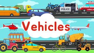 Learn Vehicles for Kids  Vehicle Names amp Sounds  Car Fire Truck  more [upl. by Naujd]