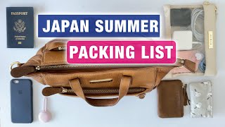 Japan SUMMER Travel Essentials Packing List ☔️ What to Wear in Tokyo 🪭 [upl. by Thier]