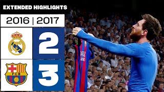 REAL MADRID 23 FC BARCELONA 201617  RESUMEN ampliado [upl. by Neroc]